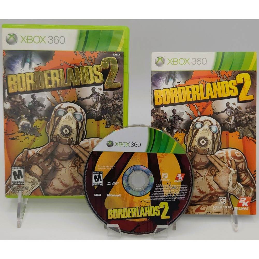 Borderlands 2 - Xbox 360 - CIB w/ Manual - Damaged Case - Tested